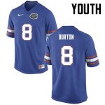 Youth Florida Gators #8 Trey Burton NCAA Nike Blue Authentic Stitched College Football Jersey JPN0262ZV